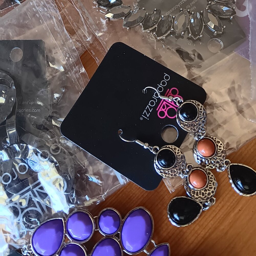 Lot of 14 New Paparazzi Jewelry Pieces – Necklace & Earring Sets, Craft Supply